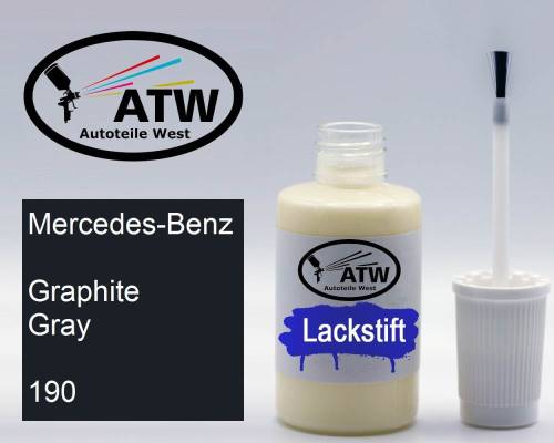 Mercedes-Benz, Graphite Gray, 190: 20ml Lackstift, von ATW Autoteile West.